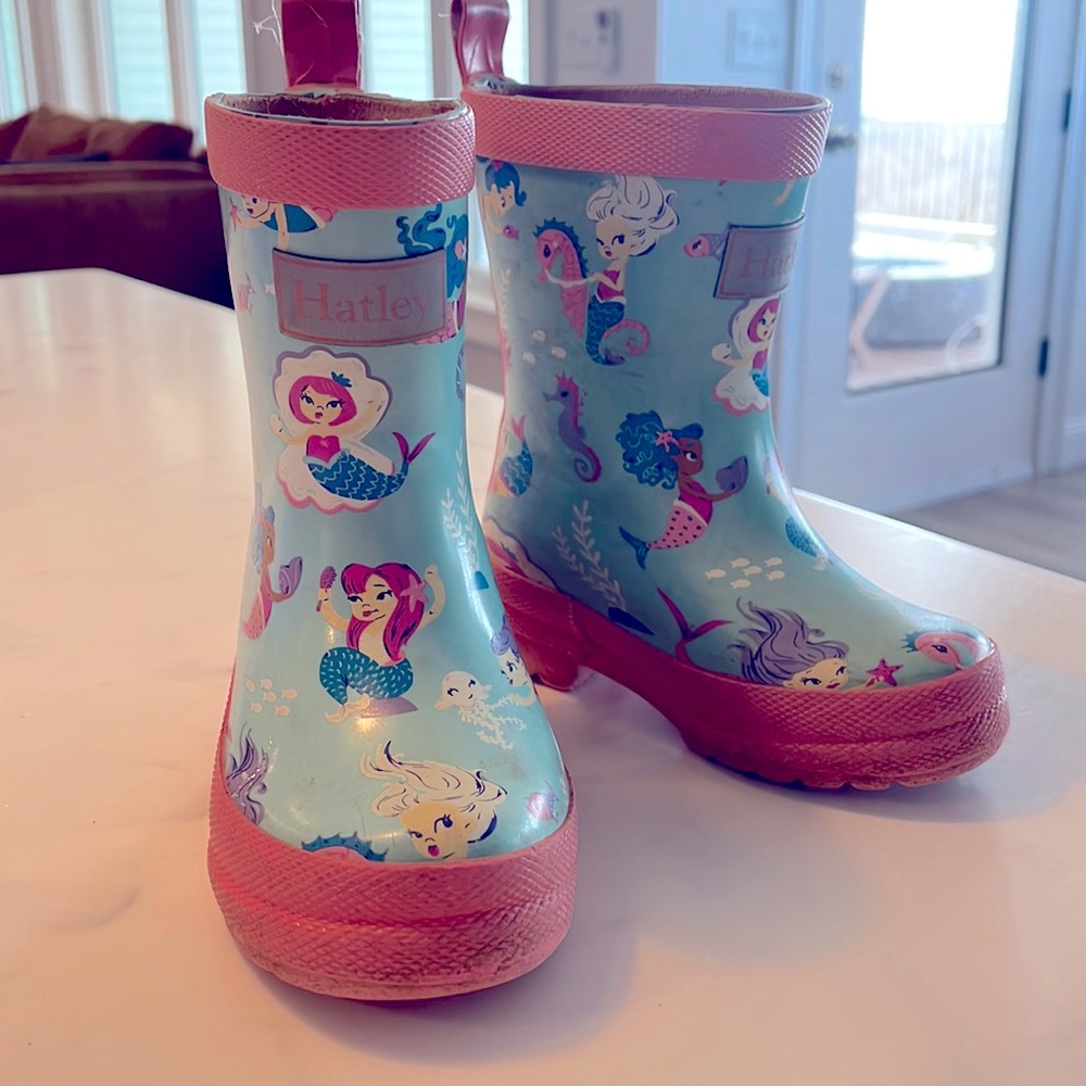 Hatley mermaid little girls rain boots
